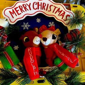 Raindeer Christmas wreathe